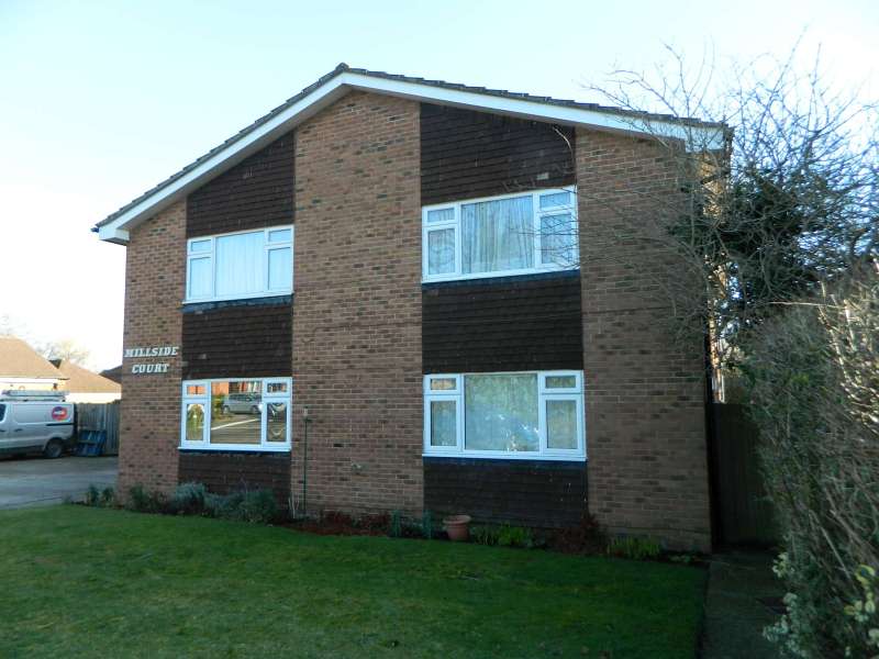 Front View: Millside Court, Church Road, Great Bookham