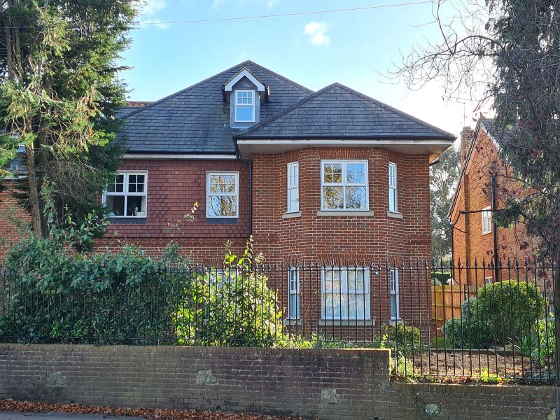 Exterior Front: Overslea Lodge, 23 Daymerslea Ridge, Leatherhead